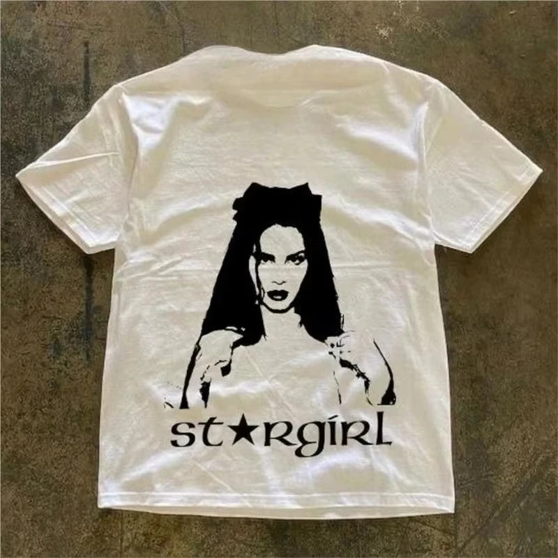 Women Y2k Style Gothic Slim Vintage Graphic Baby Tee Punk Short Sleeve Crop Tops Punk Sexy Streetwear Emo Girl 2000s Tops